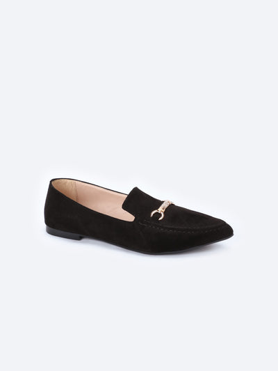 Loafer Shoes - Embellished Horsebit Detail