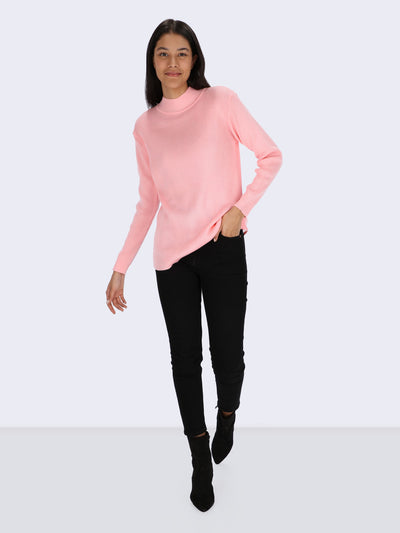 Half Neck Ribbed Sweater