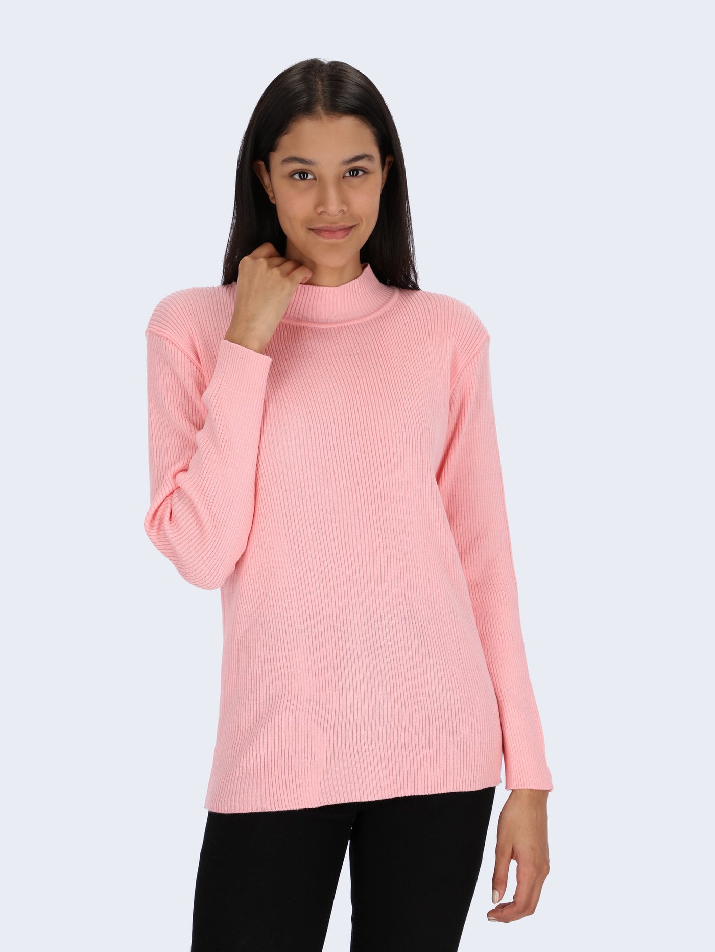 Half Neck Ribbed Sweater