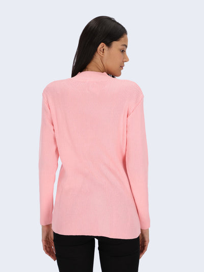 Half Neck Ribbed Sweater