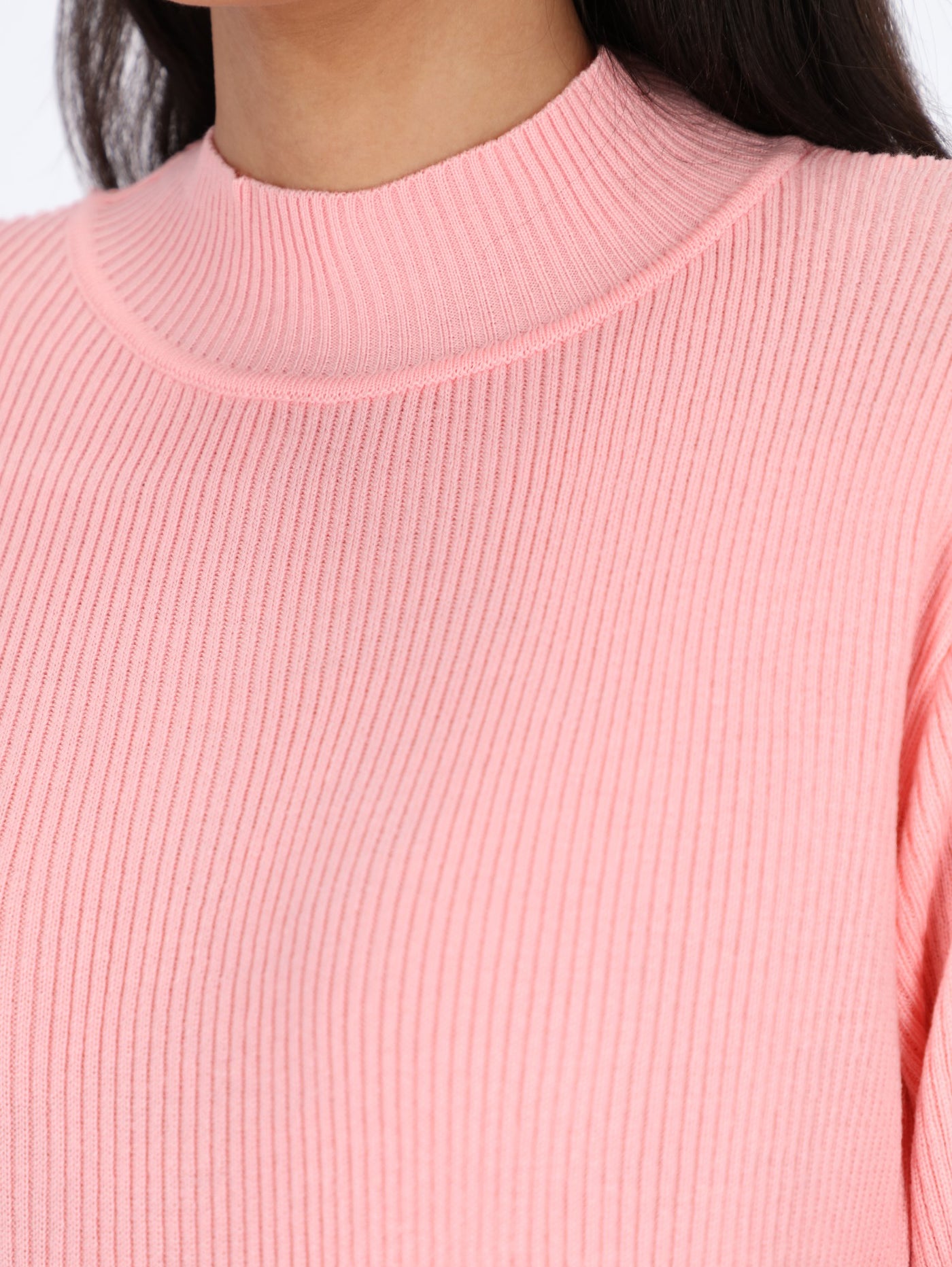 Half Neck Ribbed Sweater