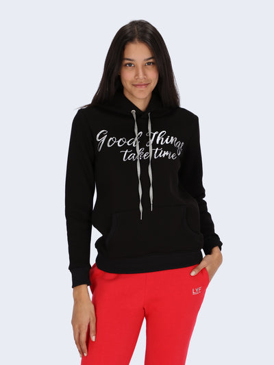 Good Things Foil Print Hoodie