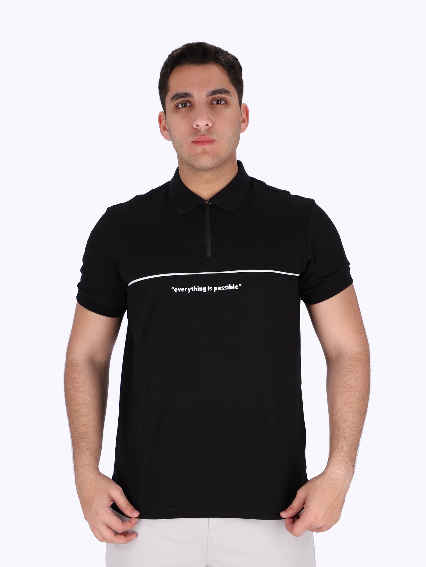 Everything Is possible Front Print Polo Shirt