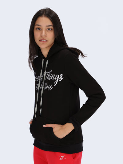 Good Things Foil Print Hoodie