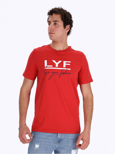 O'Zone Men's LYF Front Print T-Shirt