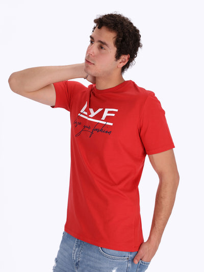 O'Zone Men's LYF Front Print T-Shirt