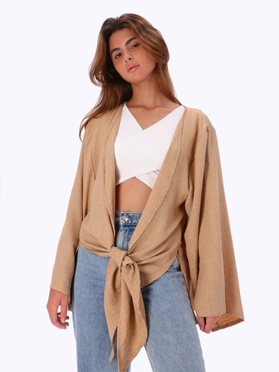 Leocansa Womens Loose Fit Linen Kimono