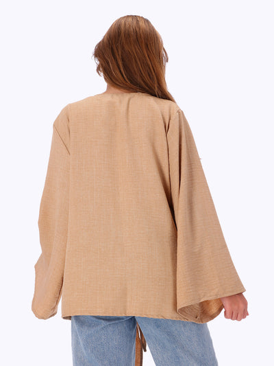 Leocansa Womens Loose Fit Linen Kimono