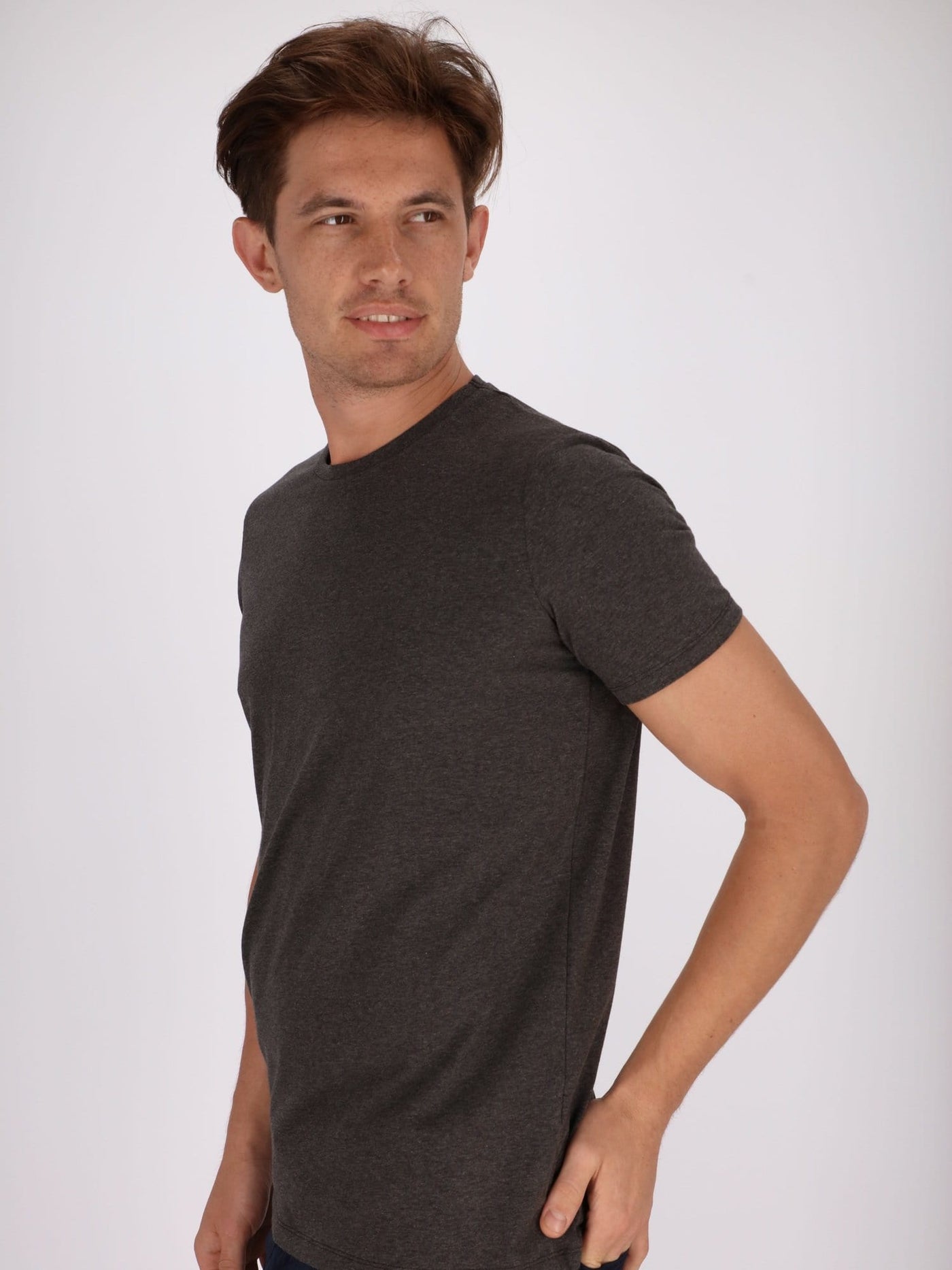 OR T-Shirts Grey / S Basic Crew Neck Short Sleeve T-Shirt