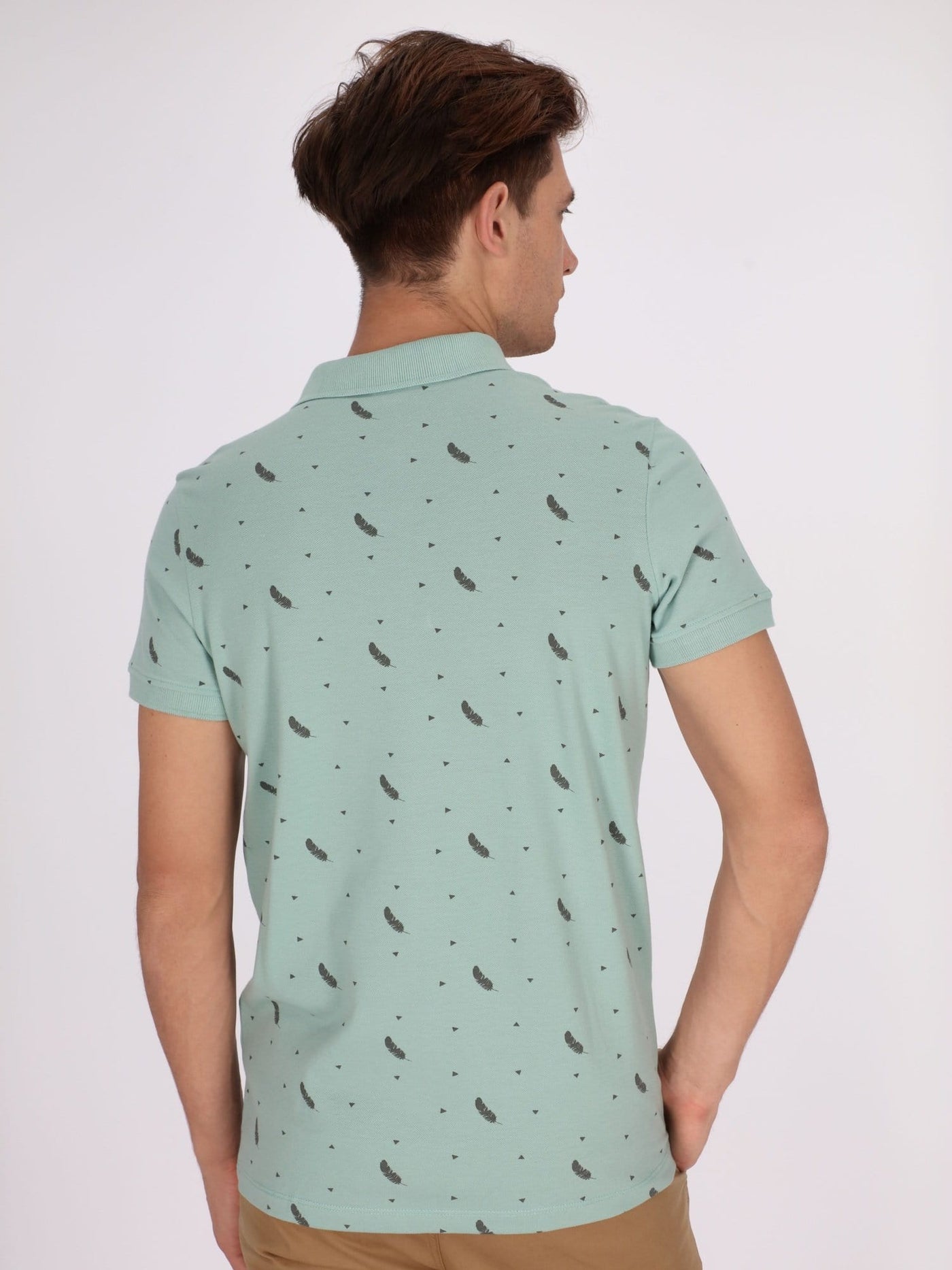 OR Polos Polo Shirt All Over Feather Print