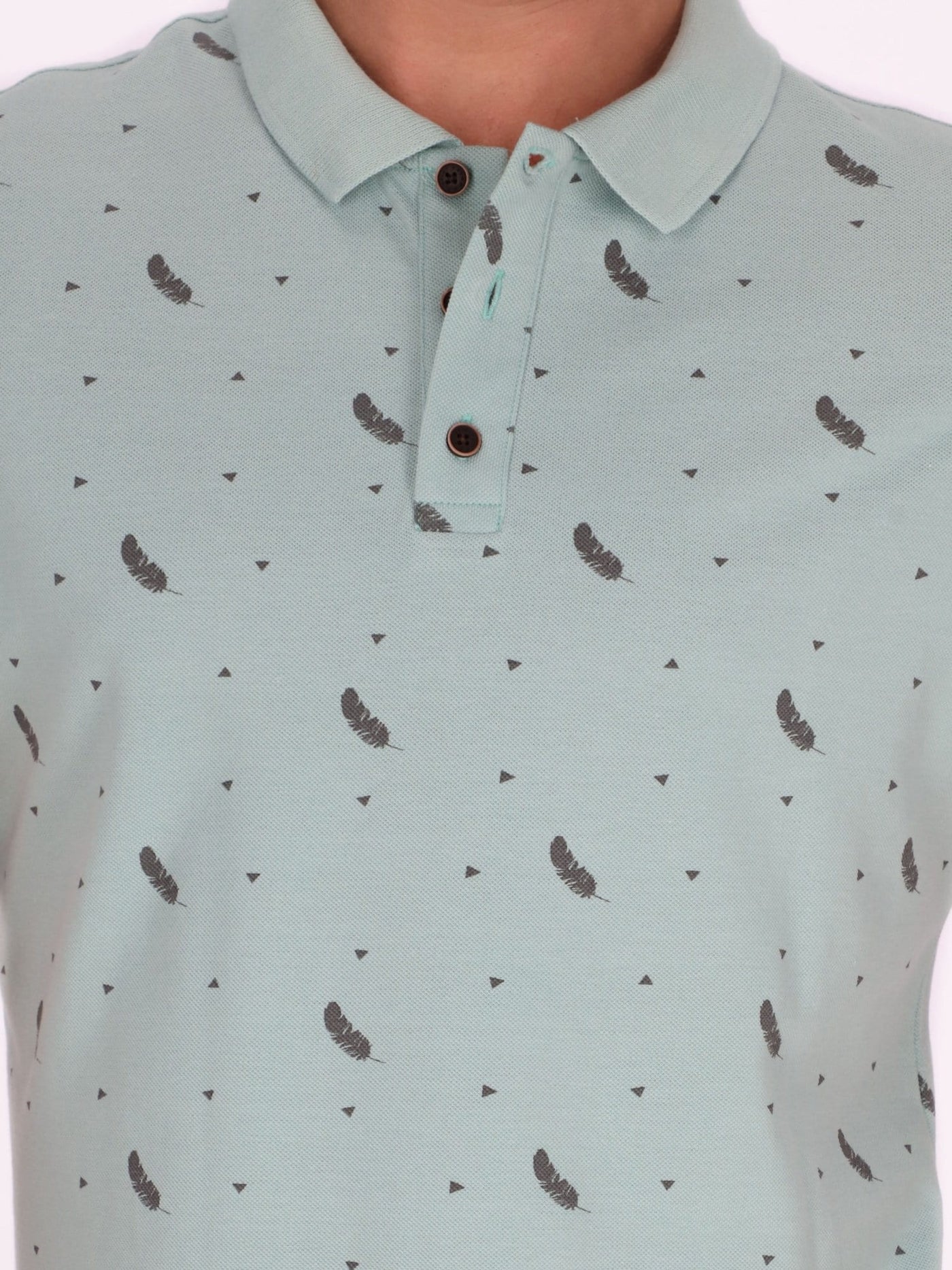 OR Polos Polo Shirt All Over Feather Print