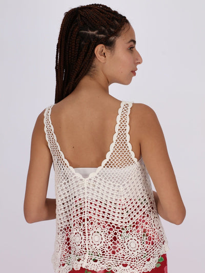 OR Tops & Blouses Crochet Sleeveless Top