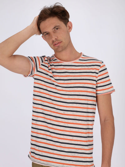 OR T-Shirts Contrasting Stripes Printed T-shirt