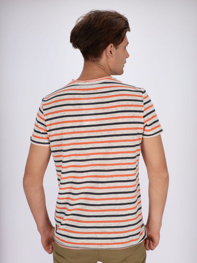 OR T-Shirts Contrasting Stripes Printed T-shirt