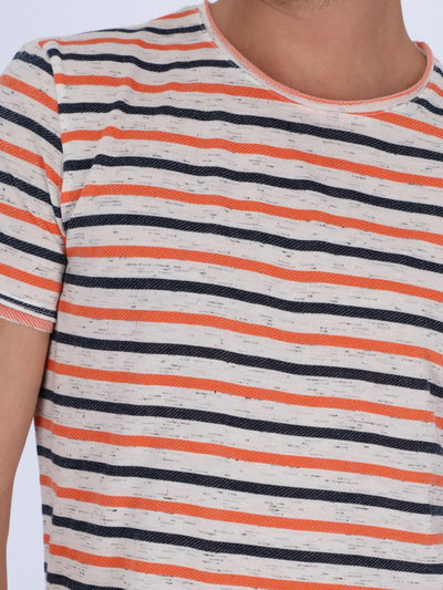 OR T-Shirts Contrasting Stripes Printed T-shirt