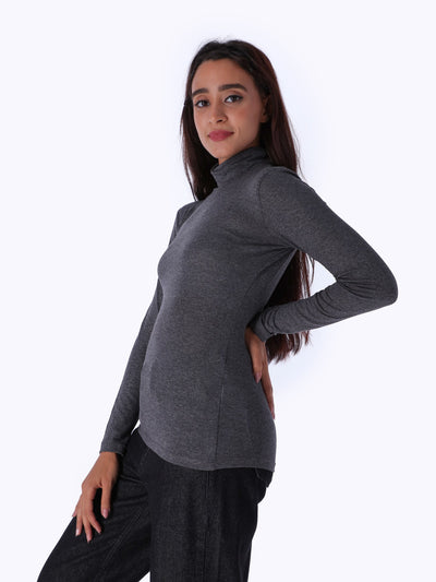 Basic High Neck Top - Long Sleeves