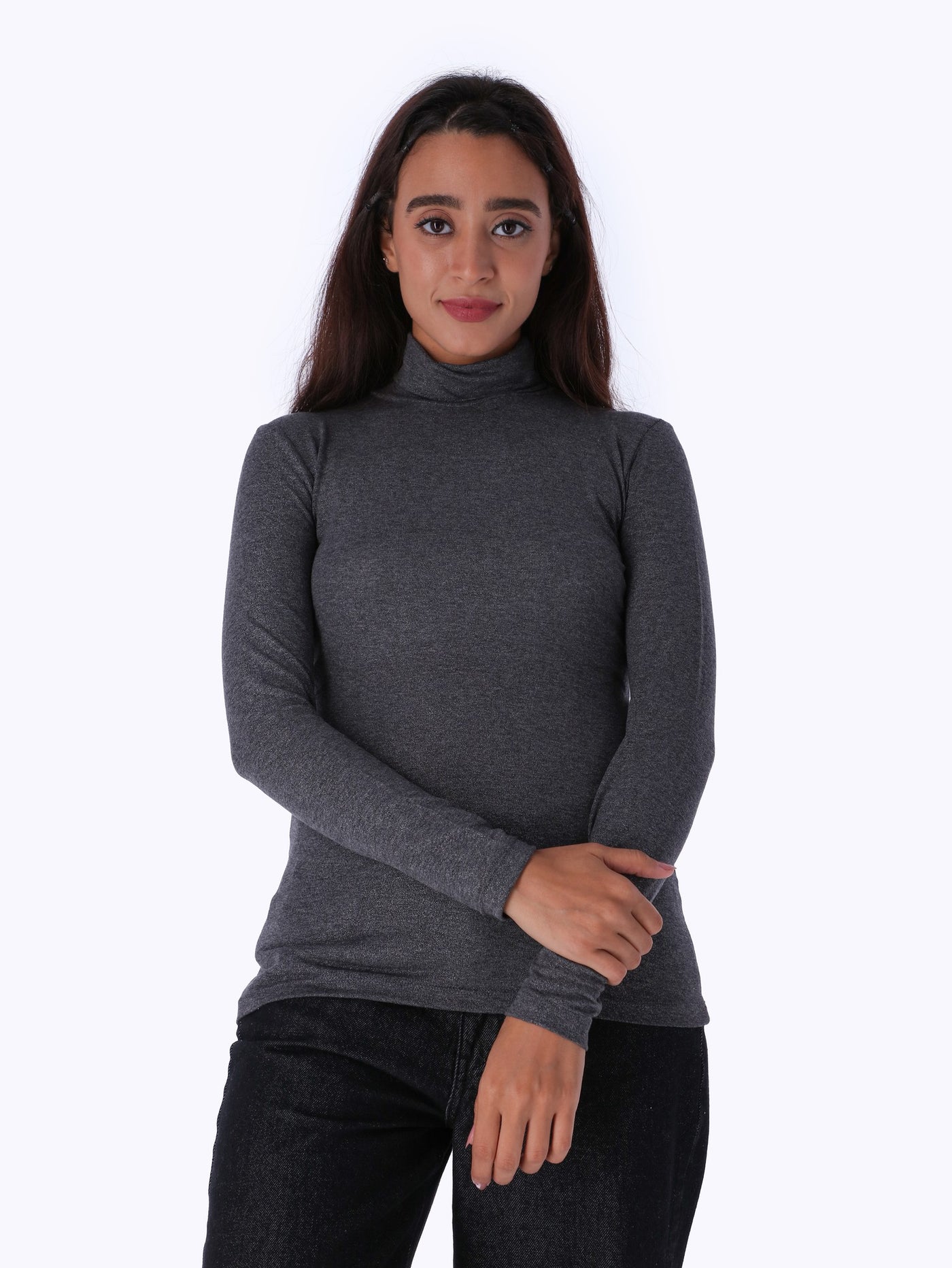 Basic High Neck Top - Long Sleeves