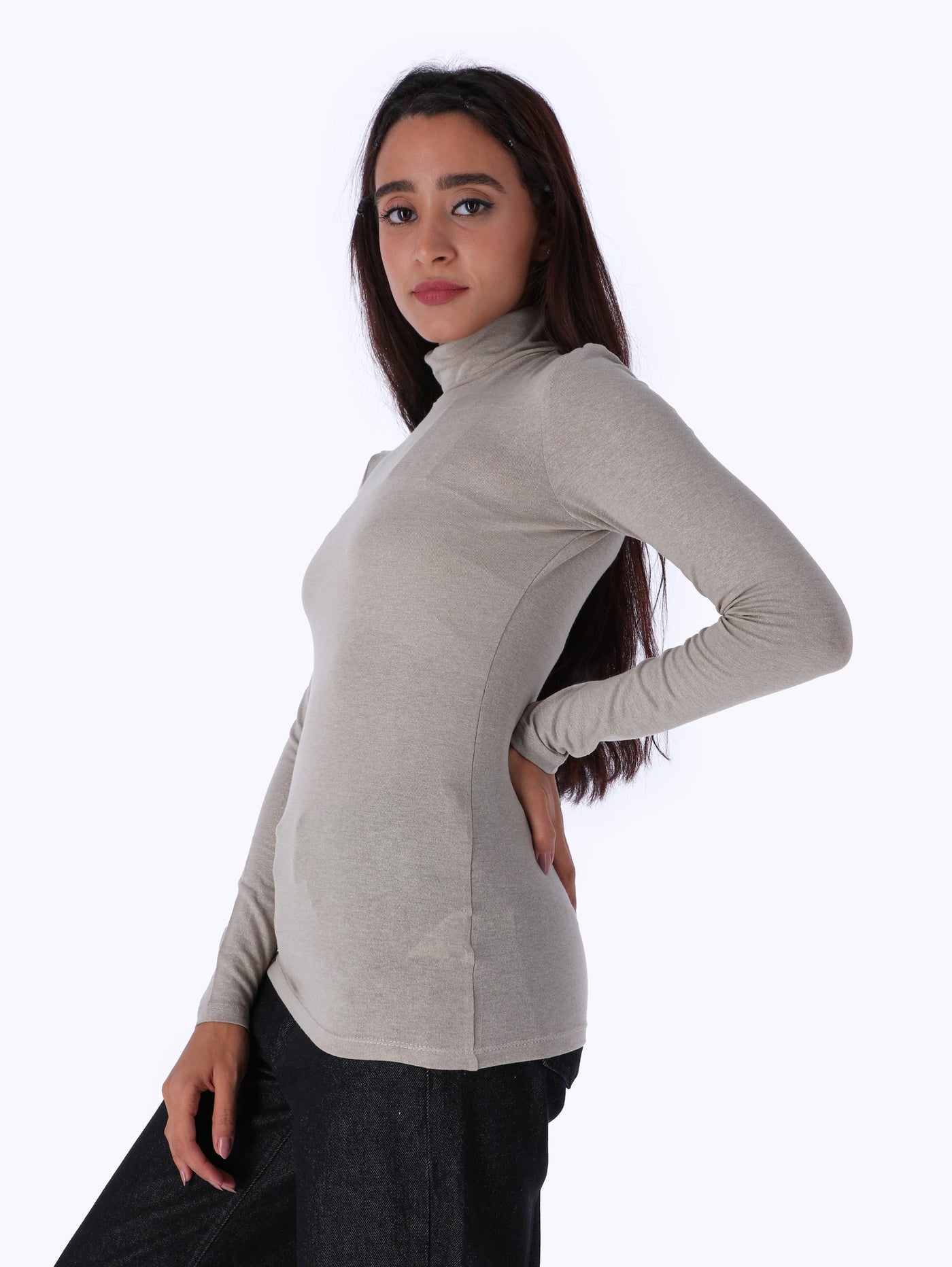 Basic High Neck Top - Long Sleeves