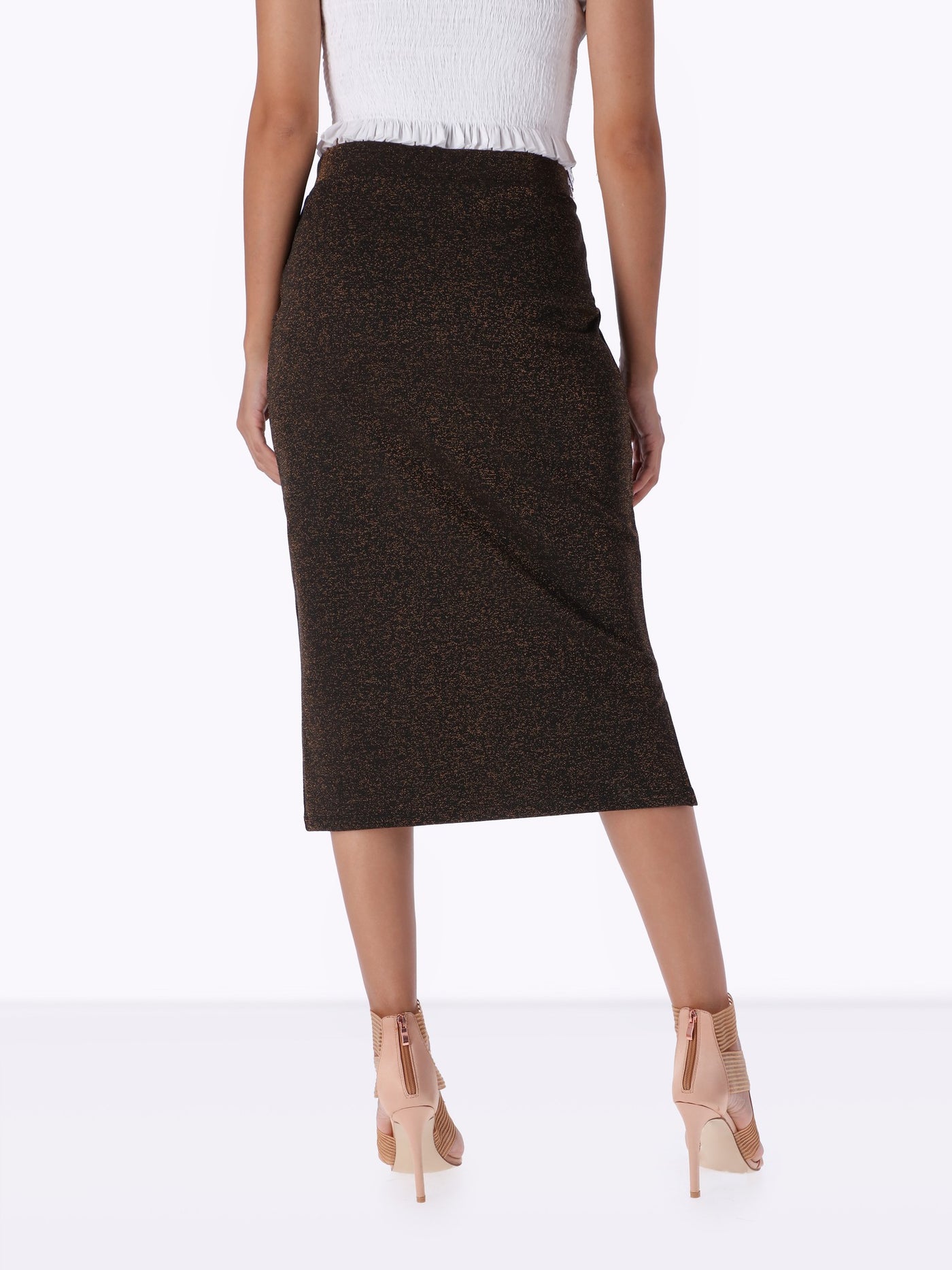 Midi Pencil Skirt - High Waist