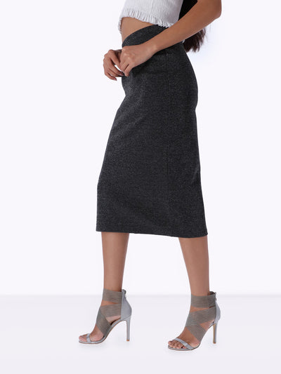 Midi Pencil Skirt - High Waist