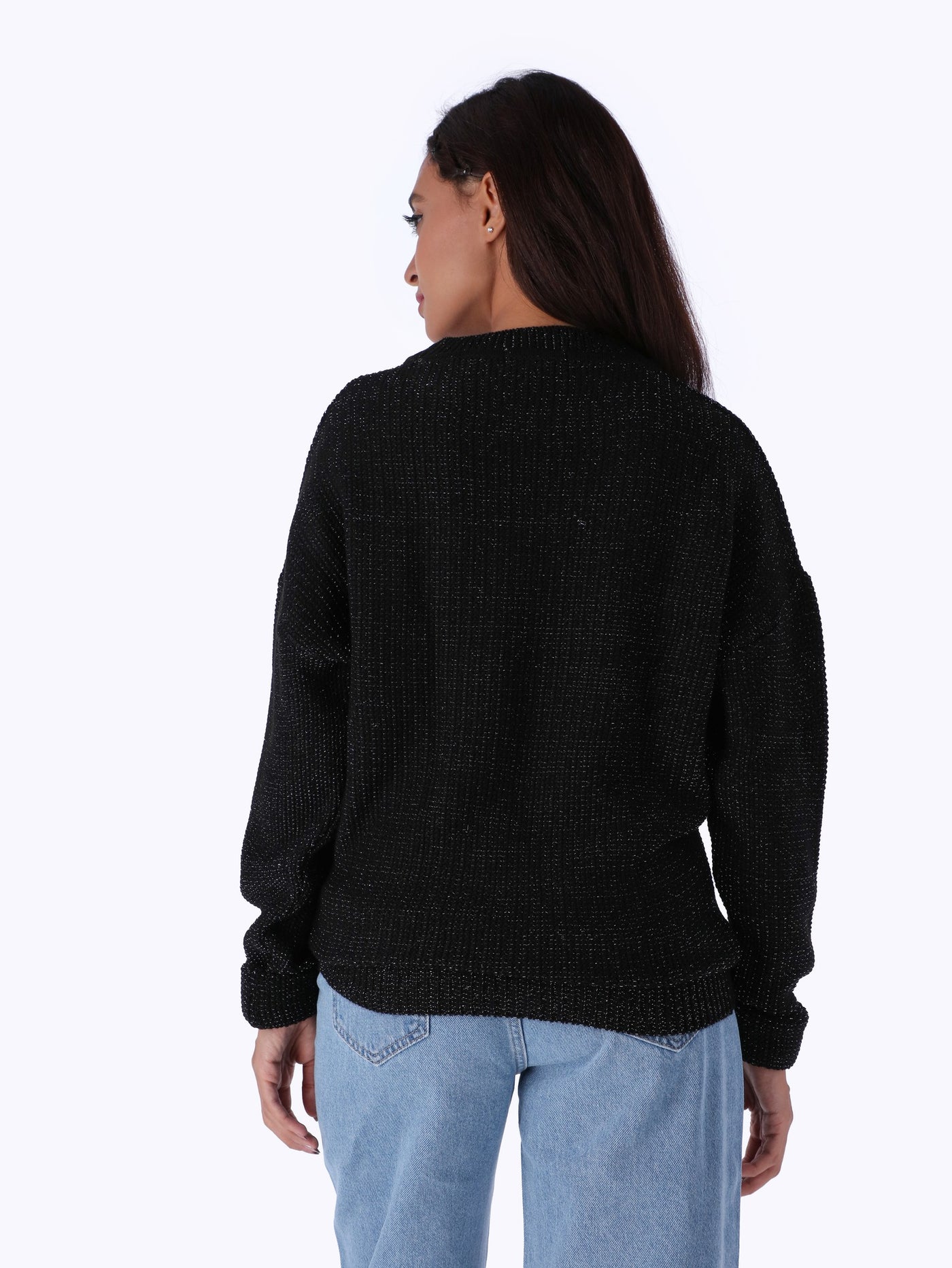 Knitted -Shiny Lurex Pullover