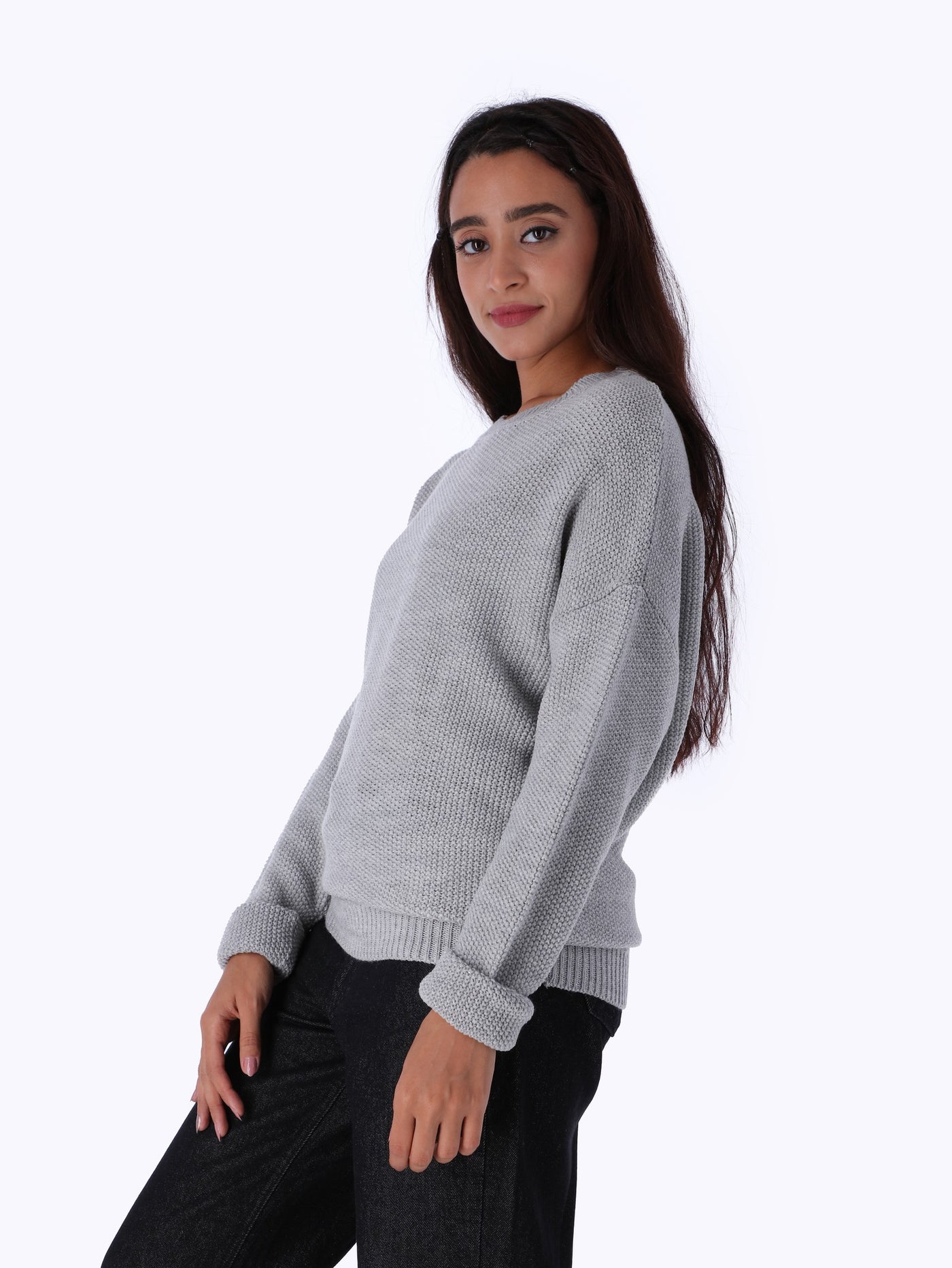 Knitted -Shiny Lurex Pullover