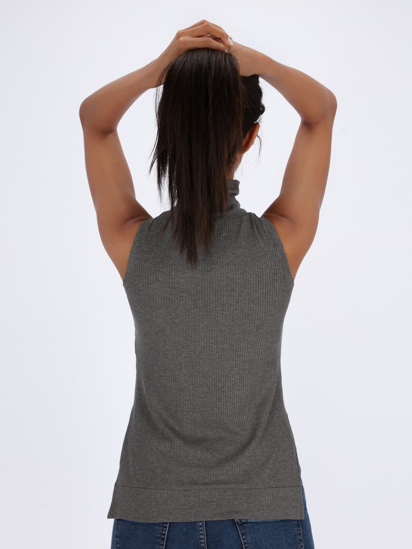 OR Tops & Blouses Ribbed Sleeveless High Neck Top