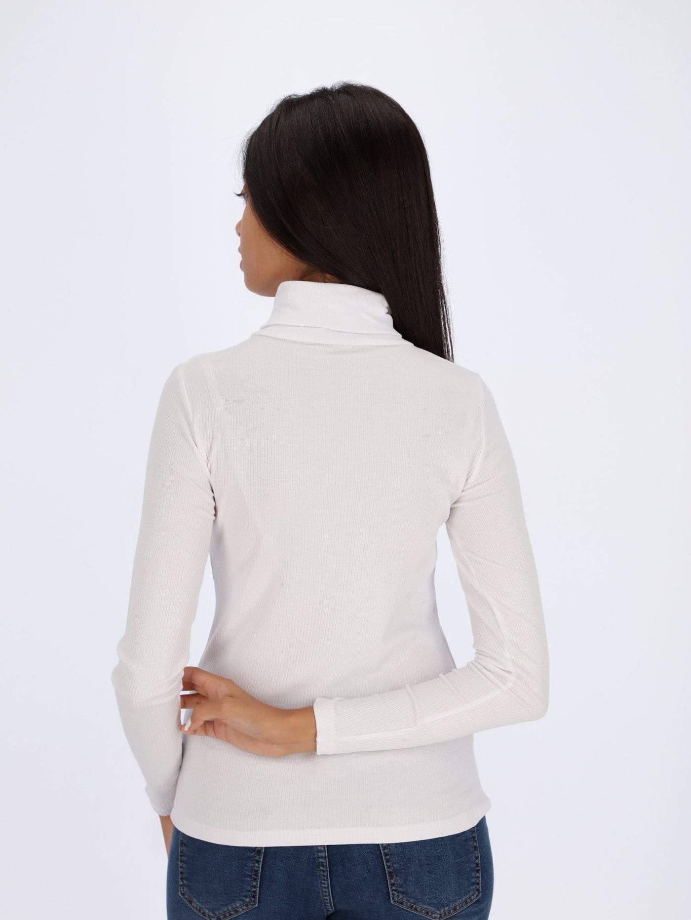 OR Tops & Blouses Ribbed Turtle Neck Top with Long Sleeves