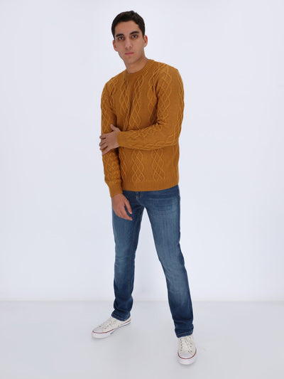 OR Knitwear Knitted Sweater with Braided Texture