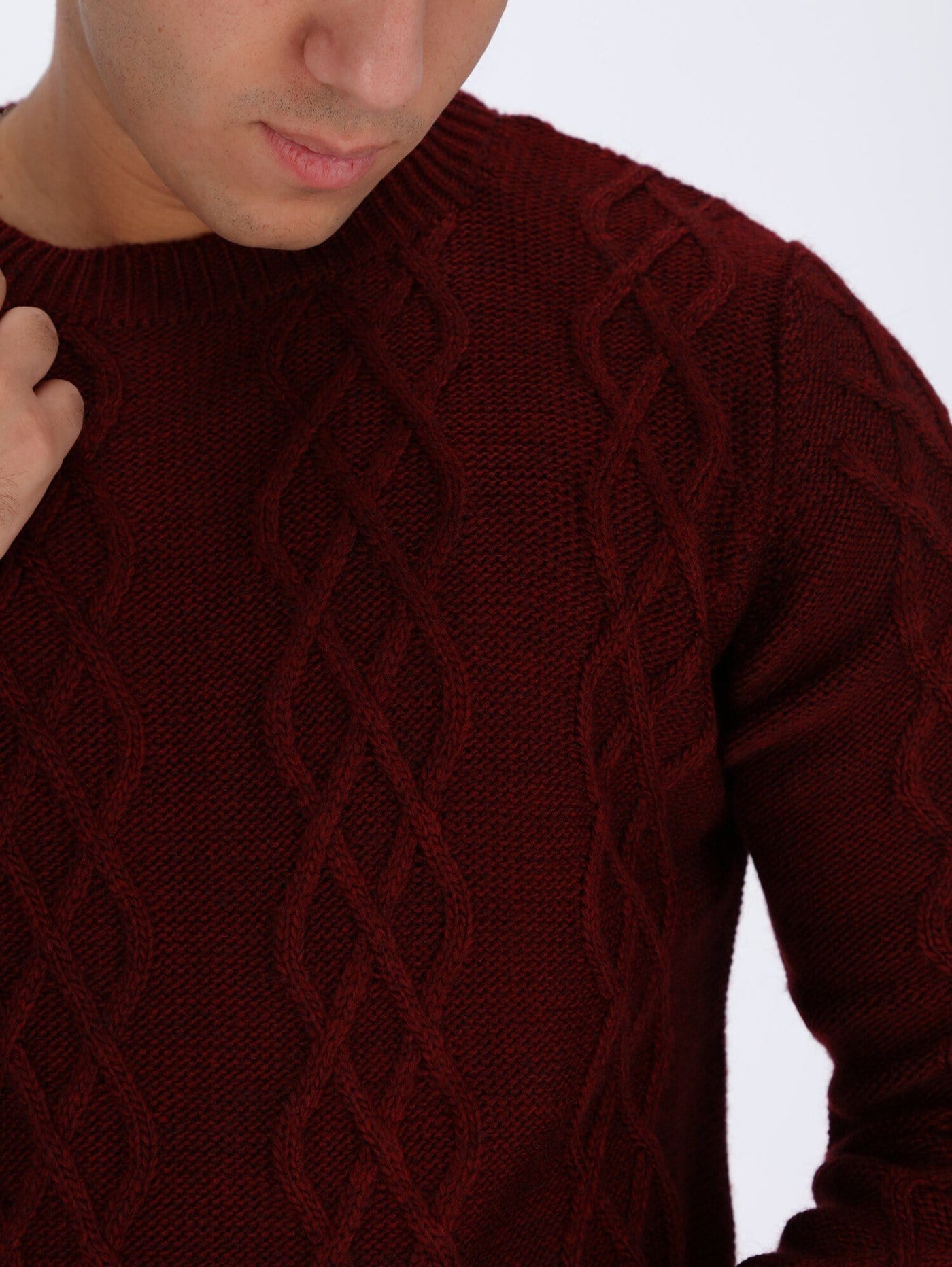 OR Knitwear Knitted Sweater with Braided Texture