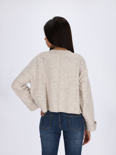 OR Knitwear Cropped Plain Knit Pullover