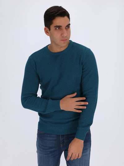 Daniel Hechter Knitwear Teal / L Piquet Knit Sweater