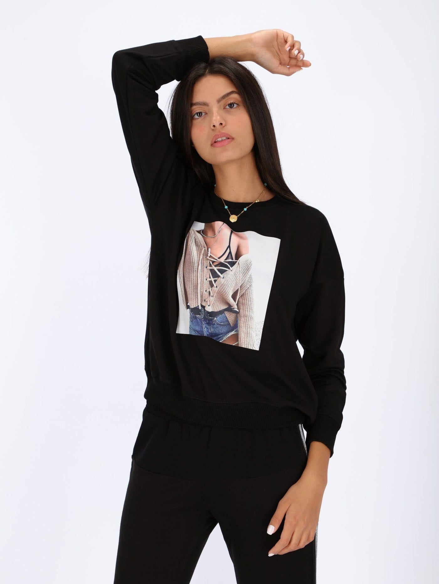 OR Sweatshirts & Hoodies Black / L Front Print Sweatshirt