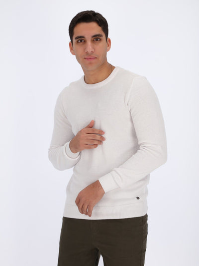 Daniel Hechter Knitwear Dusty White / L Piquet Knit Sweater