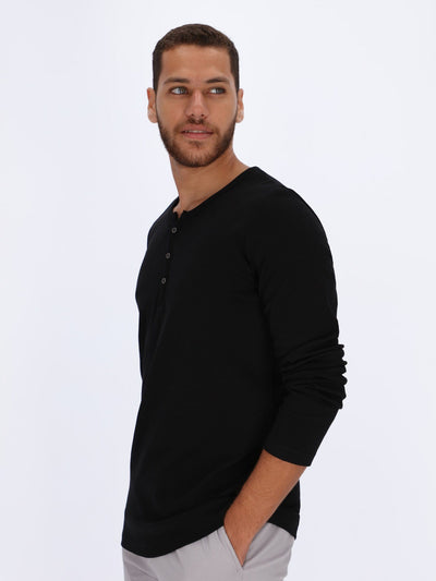 OR T-Shirts Henley T-shirt with Long Sleeves