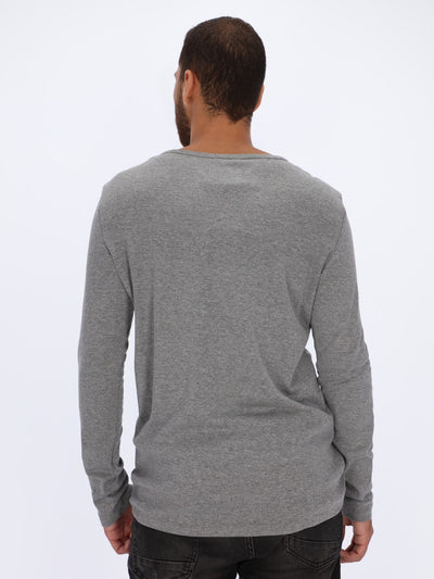 OR T-Shirts Henley T-shirt with Long Sleeves