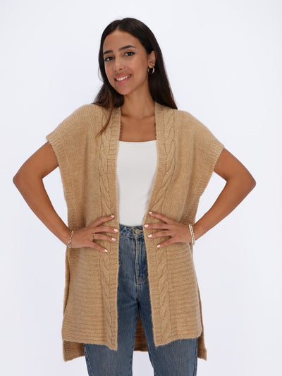 OR Jackets & Cardigans Cap Sleeve Front Opened Knitted Cardigan