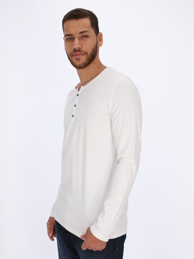 OR T-Shirts Henley T-shirt with Long Sleeves