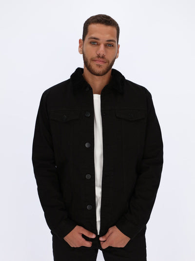 OR Jacket Black / M Denim Jacket Inside Black Fur Collar