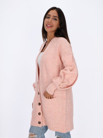 OR Jackets & Cardigans Sepia Rose / L/XL Wide V Neck Long Cardigan