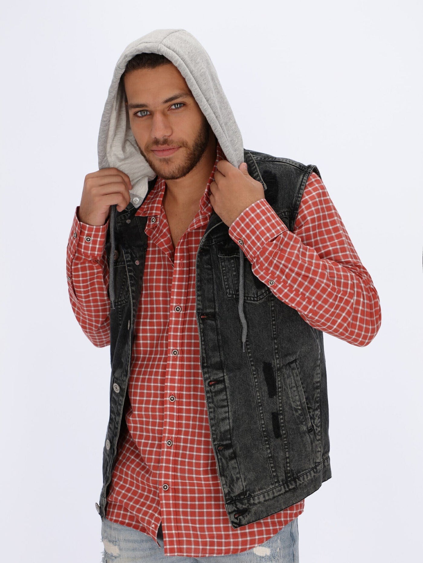 OR Jackets Black / L Hooded Denim Gilet