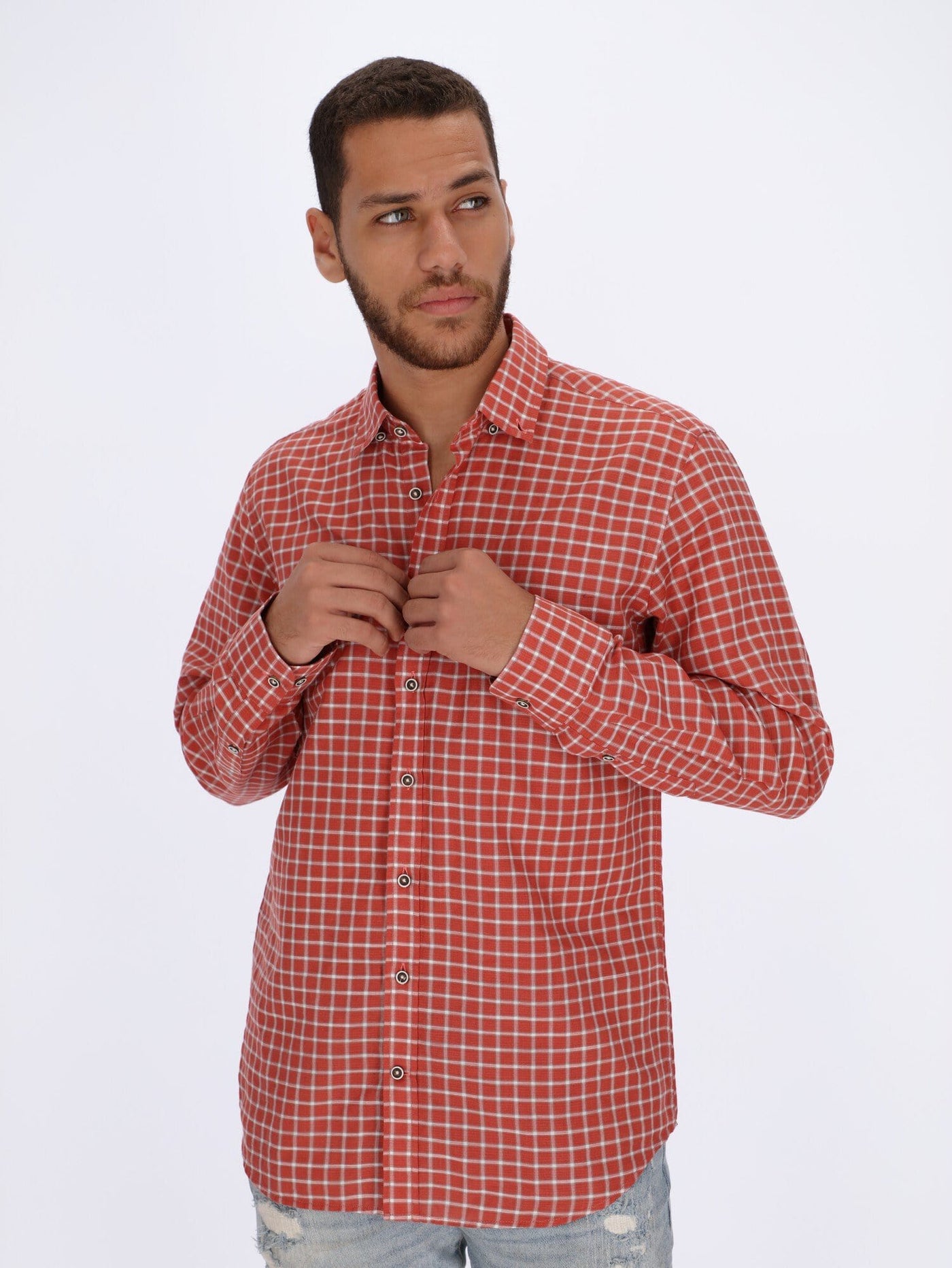 Daniel Hechter Shirts Tattersall Plaid Shirt