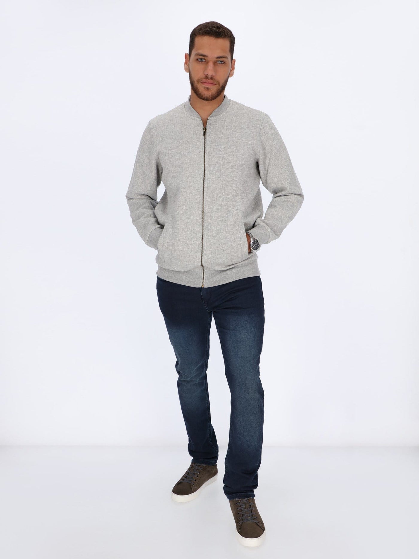 Daniel Hechter Sweatshirts & Hoodies Quilted Cardigan with Zipper