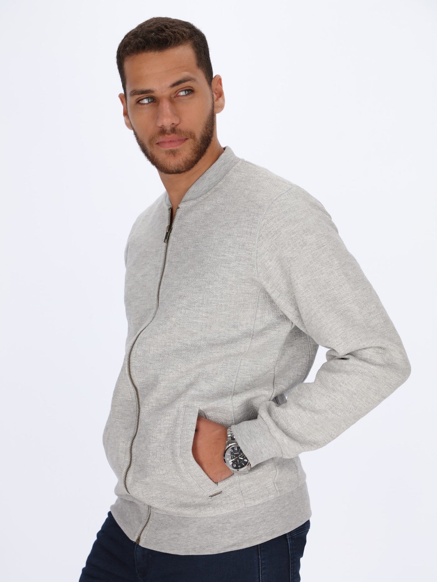 Daniel Hechter Sweatshirts & Hoodies Quilted Cardigan with Zipper