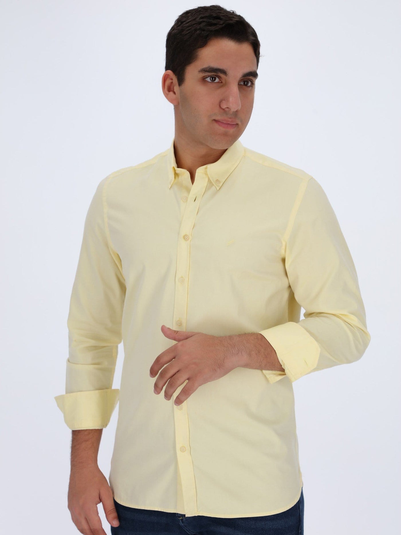 Daniel Hechter Shirts YELLOW / 3XL Pin Point Oxford Shirt