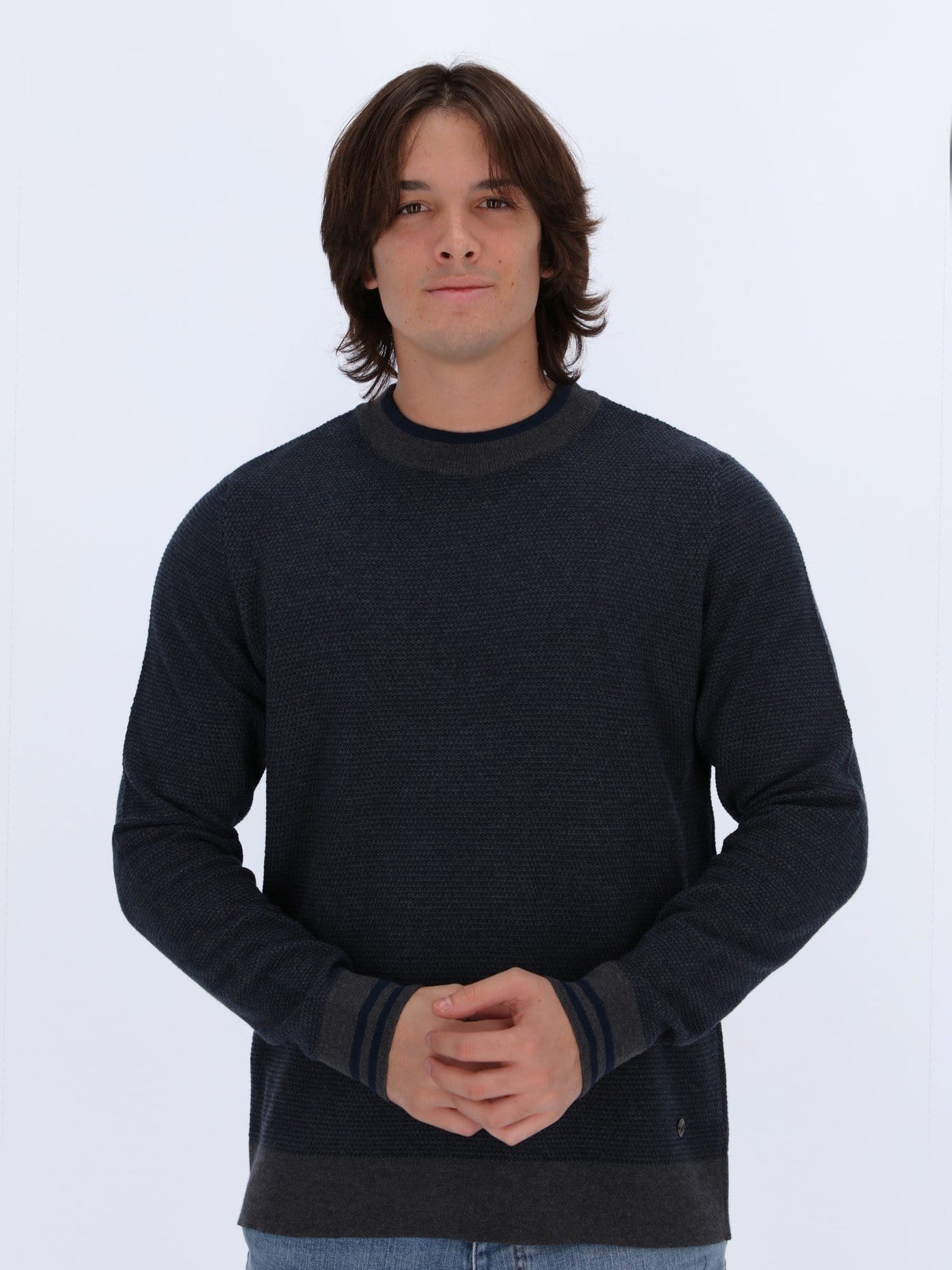 Daniel Hechter Knitwear ANTHRACITE / L Knit Preppy Sweater