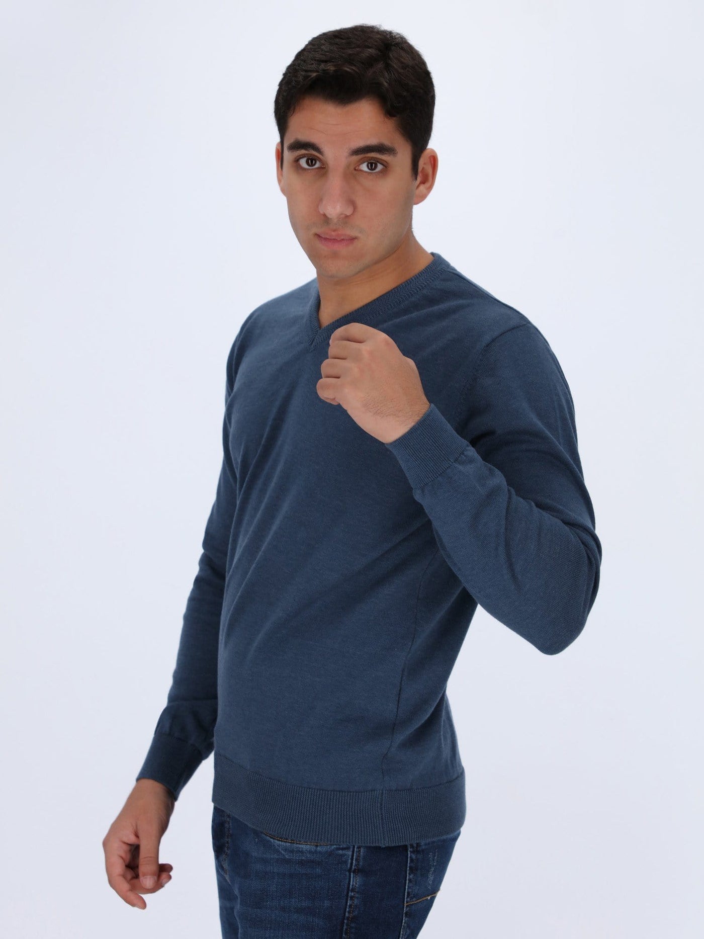 Daniel Hechter Knitwear Lightweight Knit Sweater V-Neck