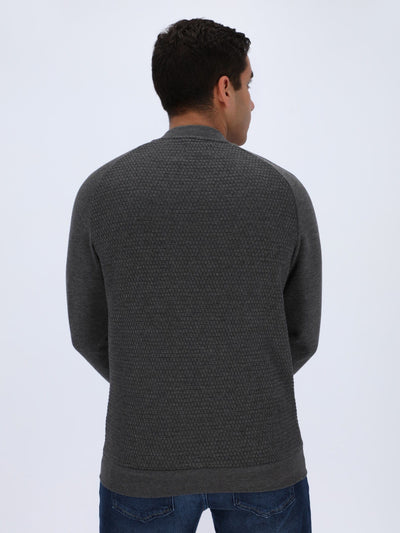 Daniel Hechter Knitwear Honeycomb Zipped Sweater