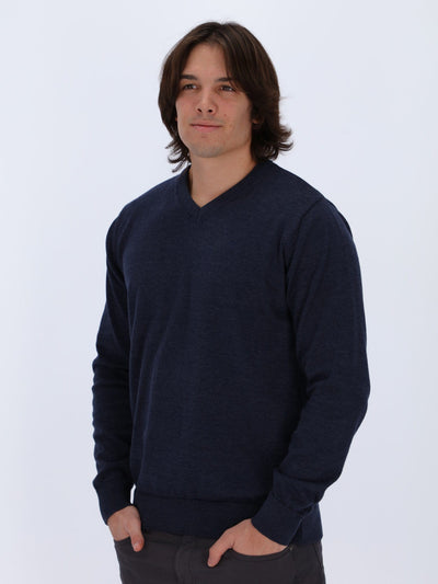 Daniel Hechter Knitwear Navy Eclipse / L Lightweight Knit Sweater V-Neck