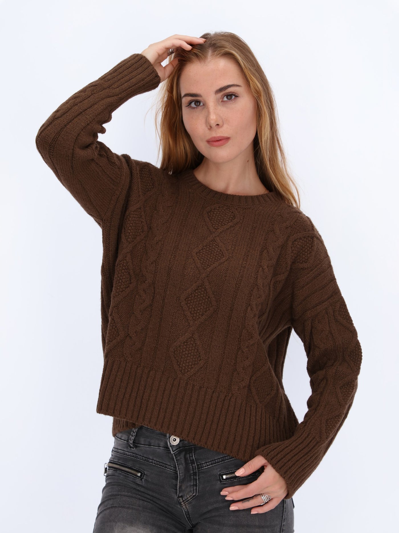 Braided Knit Sweater